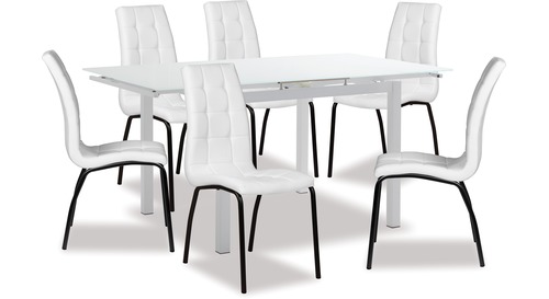 Mia Extension Dining Table  & Lucy Chairs x 6